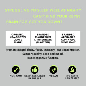 Brain Health Supplement (90 Veggie Capsules)