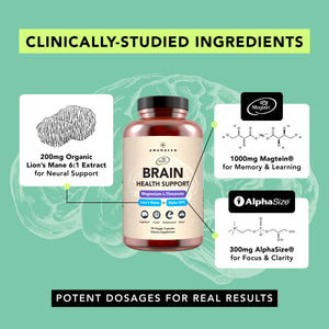 Brain Health Supplement (90 Veggie Capsules)