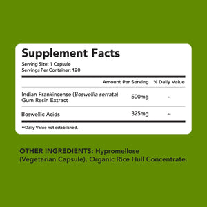 Premium Boswellia Serrata Extract (500mg) Boswellia Extract Amandean