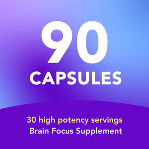 Brain Health Supplement (90 Veggie Capsules) Amandean