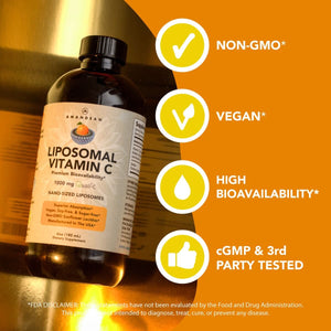 Premium Liposomal Vitamin C (6oz) - Liquid Formula Amandean