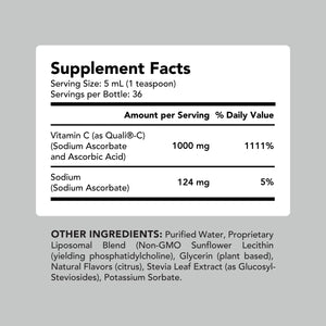 Premium Liposomal Vitamin C (6oz) - Liquid Formula