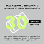 Magnesium L-Threonate Complex With Magtein (90 Veggie Capsules) Magnesium Amandean