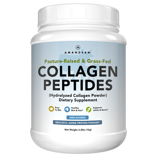 Amandean XL Grass-Fed, Pasture-Raised Collagen Peptides for Graceful Aging, Skin, Hair, Nails, Joints, Bones, Tendons, Flexibility, Lean Muscle, and a Healthy Metabolism.