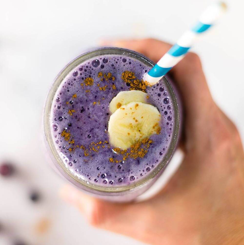 Protein Packed Post-Workout Blueberry Smoothie With Marine Collagen