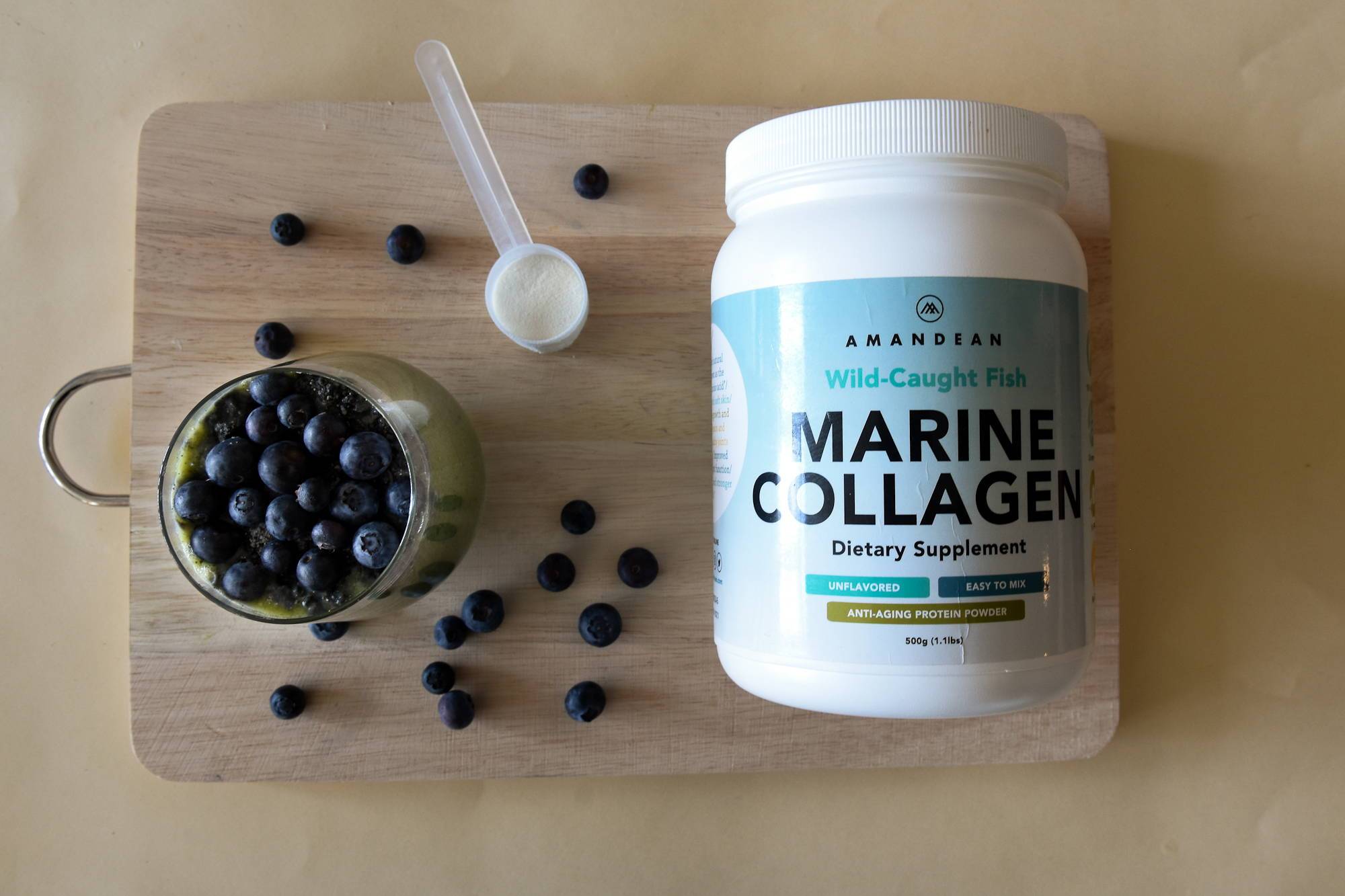 Easy Activated Charcoal Detox Smoothie with Marine Collagen Recipe