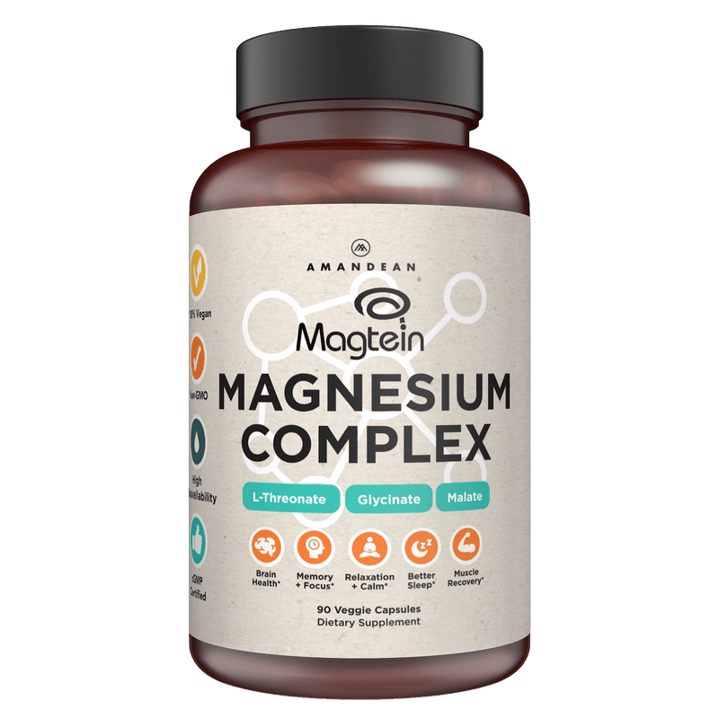 Magnesium L-Threonate Complex With Magtein (90 Veggie Capsules) - Amandean