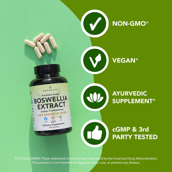 Horbäach Boswellia Serrata Extract 4200mg | 65%  273mg  India Frankincense Supplement Anti Inflammatory Joint Care Oa - View #10