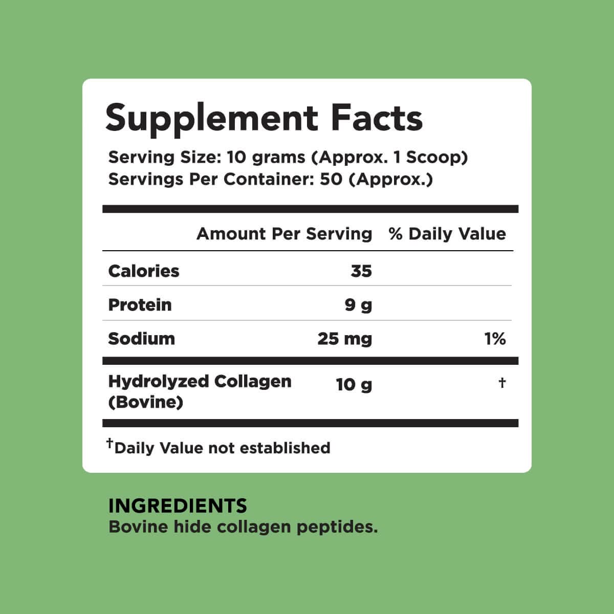 Premium Grass Fed Collagen Peptides (500g) Collagen Amandean 