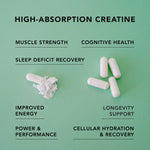 American-Made Creatine HCl (120 Veggie Capsules) Creatine HCl Amandean 