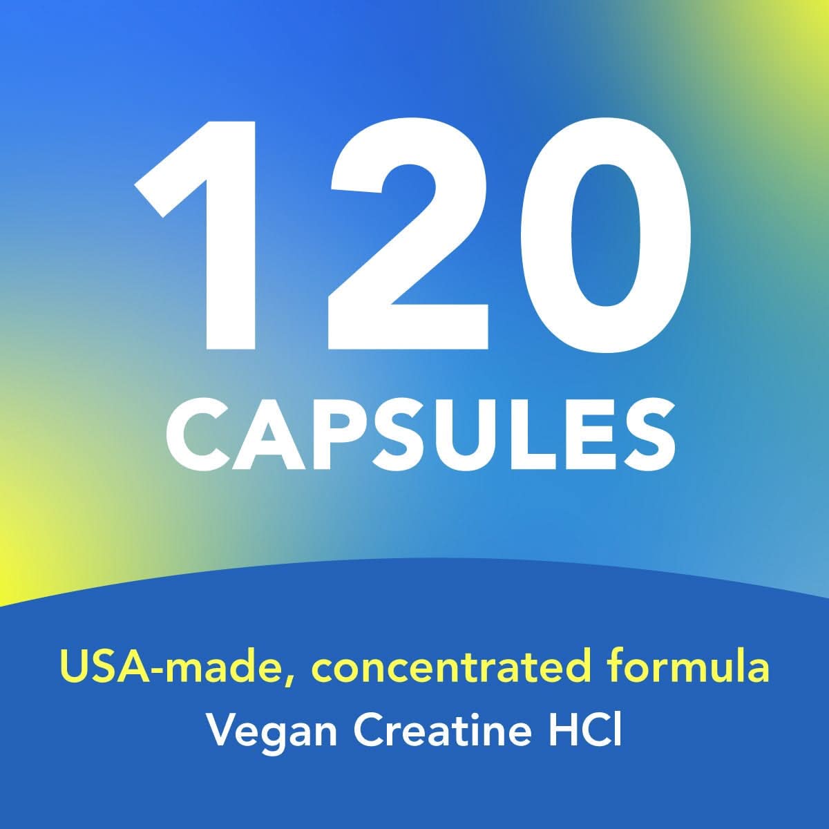 American-Made Creatine HCl (120 Veggie Capsules) Creatine HCl Amandean 