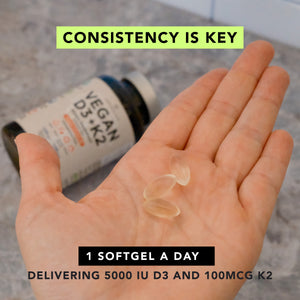 Vegan Vitamin D3 + K2 (120 Softgels) Amandean 