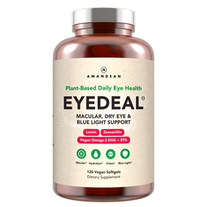 AMANDEAN EYEDEAL® Eye Vitamins with Lutein & Zeaxanthin + Vegan Algal Omega-3