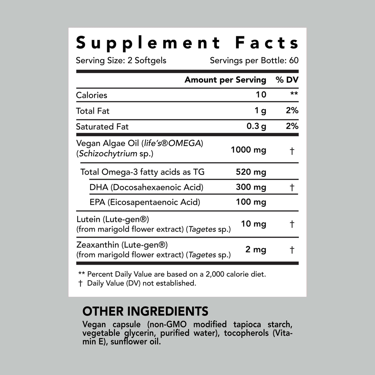 AMANDEAN EYEDEAL® Eye Vitamins with Lutein &amp; Zeaxanthin + Vegan Algal Omega-3