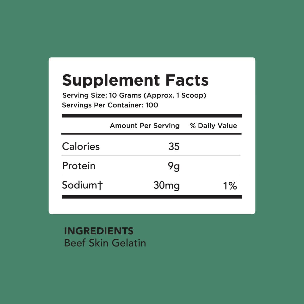 Premium Grass-Fed Gelatin Powder (1kg) Gelatin Amandean 