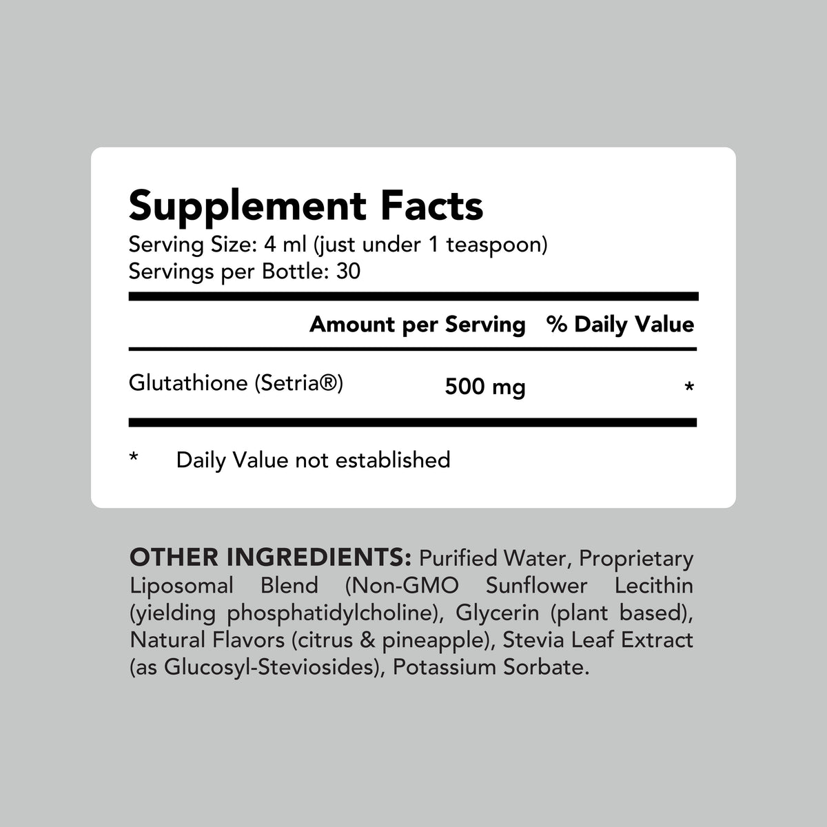 Super Antioxidant Liposomal Glutathione