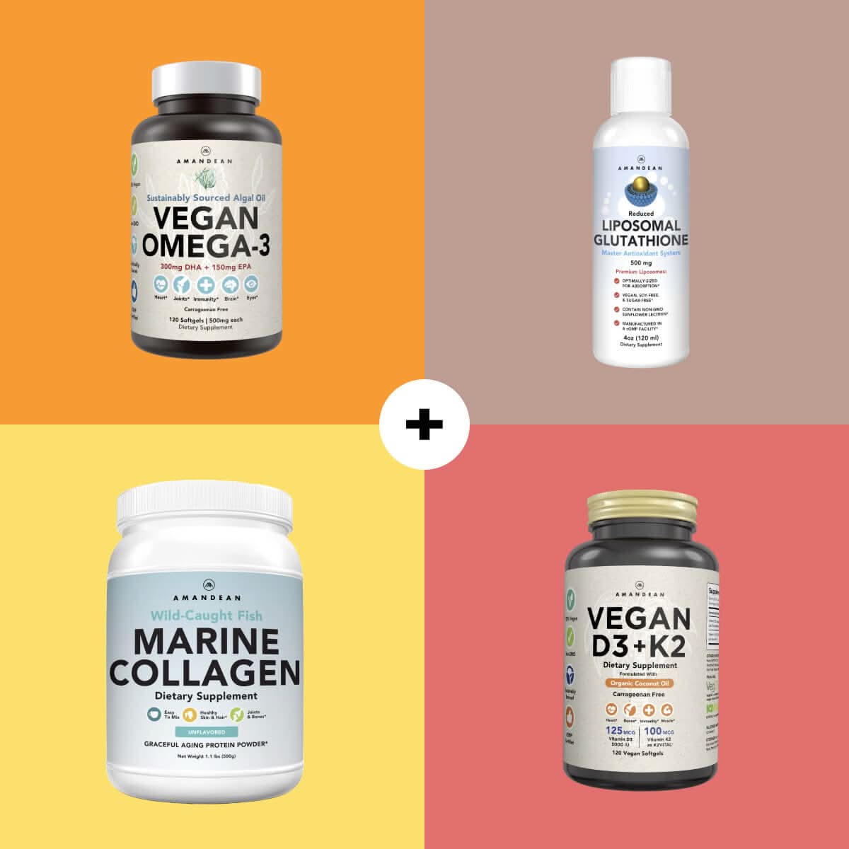 Magnesium L-Threonate Complex With Magtein (90 Veggie Capsules) Magnesium Amandean 