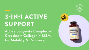 AMANDEAN Creatine and Collagen + MSM Capsules - CON-CRET HCl, OVOLUX Eggshell Collagen and OptiMSM